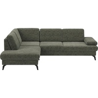 sit&more Ecksofa »Morris L-Form inkl. Sitztiefenverstellung«, wahlweise mit Bettfunktion, Bettkasten und Armteilverstellung grün