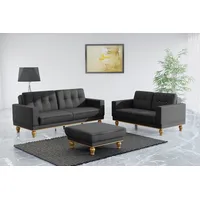 sit&more 3-Sitzer »Orient 5 V«, mit Strass-Stein, wahlweise mit Bettfunktion und Bettkasten, schwarz