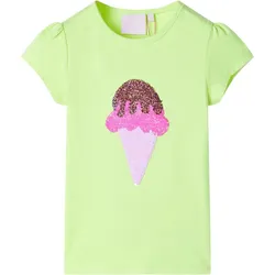 Kinder-T-Shirt Neongelb 92