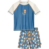 Playshoes Kinder Badeeinteiler "Uv-Schutz Bade-Set Dschungel" in Blau | Gr.: 86/92