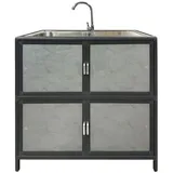 Hti-Living Outdoorspüle L Gerti Grau
