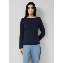 s.Oliver Feinstrickpullover mit Rollkanten Blau S