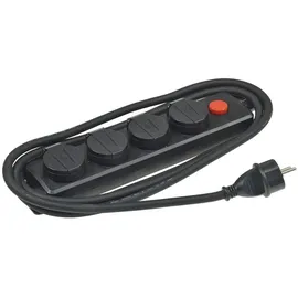 ChiliTec Steckdosenleiste 3 m Schwarz 4 St.