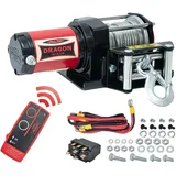 Dragon Winch Elektrische Seilwinde Maverick 12V 3000 lbs / 1360 kg, mit Stahlseil 10m für Off-road Quads, ATV, UTV | Wasser- und Sandfest einschließlich kabelloser Fernbedienung + Winde Zubehör