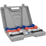 HOMCOM 10 kg Hantel-Set, Sport Gewichte für Zuhause, Aosom.fr x FFHandball Kollaboration, 0,5/1/1,5/2 kg Paar, mit Koffer, Muskeltraining, Metall, PU, mehrfarbig