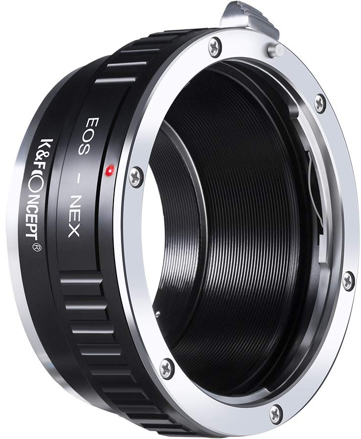 K&F Concept EOS-NEX Adapter Objektivadapter für Canon EOS an Sony Adapter Ring (Keine elektronische Verbindung) für Canon EOS EF Objektiv auf Sony Alpha E-Mount Systemkamera