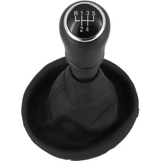 Recambo Schaltknauf + Schaltsack Set 5 Gang passend für VW T5, 2003-2015, Plug & Play, Auto Schalthebel Schaltmanschette, mit Rahmen, schwarz