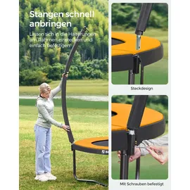 Songmics Gartentrampolin 305 cm inkl. Sicherheitsnetz schwarz/orange