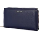 Frentree Frentree® Clutch Geldbörse Damen - Portemonnaie Damen mit 16 Kartenfächern und Smartphonefach Herbst- und Winterfarben - Nachtblau