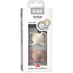 BIBS Schnuller Supreme 2er Pack Latex Blush+Ivory 0-6m