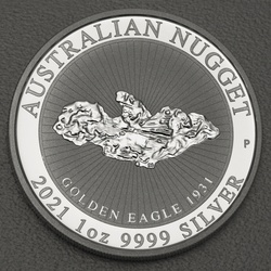 Silbermünze 1oz Nugget-Golden Eagle 2021 (Australien)