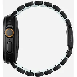 Nomad Stratos Band Titanium Black 49mm Icy Blue Glow