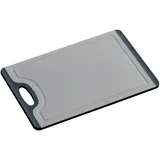 KESPER Schneidebrett, Material: Kunststoff (PP/TPE), Maße: 29,5 x 19,5 x 0,75 cm, Farbe: Grau/Schwarz | 30883