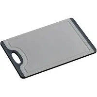 KESPER Schneidebrett, Material: Kunststoff (PP/TPE), Maße: 29,5 x 19,5 x 0,75 cm, Farbe: Grau/Schwarz | 30883