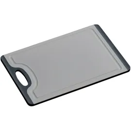 KESPER Schneidebrett, Material: Kunststoff (PP/TPE), Maße: 29,5 x 19,5 x 0,75 cm, Farbe: Grau/Schwarz | 30883