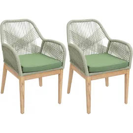 MCW Gartenstuhl H56b-2xS 58 x 58 x 108 cm grün 2 St.