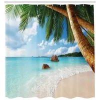 ABAKUHAUS Duschvorhang 175 x 200 cm türkis