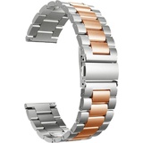 König Design Sport Ersatz Armband für Huawei Watch GT 3 46 mm Edelstahl Band Loop Neu, Uhrenarmband, Silber