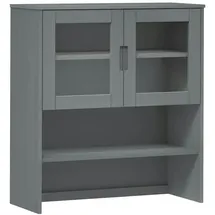 vidaXL Highboard-Oberteil MOLDE Grau 90x35x100 cm Massivholz Kiefer