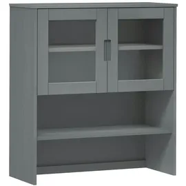 vidaXL Highboard-Oberteil MOLDE Grau 90x35x100 cm Massivholz Kiefer