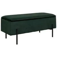 VCM Ebuy24 - Watford Sitzbank mit Aufbewahrung grüner Velour,