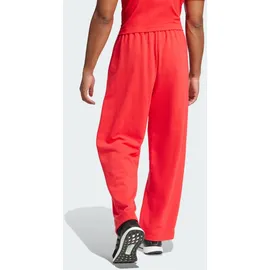 adidas Essentials Wide Leg 3 Bar Logo Hose Pure Ruby/Black XS