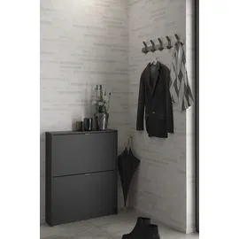 INOSIGN Schuhschrank 70,3 x 85 x 16,6 cm schwarz matt