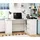 akord furniture factory AKORD B20 rechts Weiß mit 4 Ablagen B155 x H77 x T85 cm - Weiß