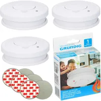 Grundig 3x Rauchmelder 85dB Inkl. 9V Batterie + 3M