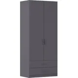 Rauch Drehtürenschrank GAMMA 91 x 210 x 54 cm grau