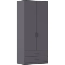 Rauch Drehtürenschrank GAMMA 91 x 210 x 54 cm grau