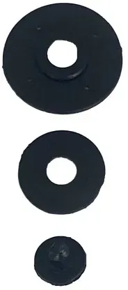 Kunststoff-Clips zur Befestigung von Bodenmatten – rund, mit Schraube – 4er-Set.
