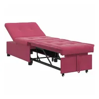 vidaXL Schlafsofa Weinrot 67 x 38 cm Samt, vidaXL