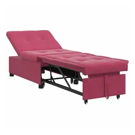 vidaXL Schlafsofa Weinrot 67 x 38 cm Samt, vidaXL