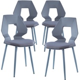 Trisens 2er 4er Set Design Stühle Esszimmerstühle Küchenstühle Wohnzimmerstuhl Bürostuhl Kunststoff