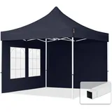 TOOLPORT Faltpavillon Economy  3 x 3 m inkl. Seitenteile dunkelgrau 59037