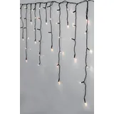 EGLO LED-Lichtervorhang "CRISPY ICE WHITE, Weihnachtsdeko", schwarz, Dioden 960 Stk. Flammen 960 Stk., Kabellänge 5m x Gesamtlänge 28,9m, Lichterketten, LED Lichterkette / schwarz / 960X0,064W / Beleuchtung - Weihnachten