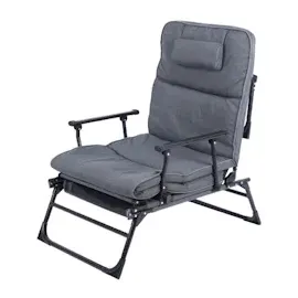 LINDER EXCLUSIV Klappliege 2in1 Schwarz/Grau