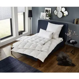 OBB Black Forest Schneegansdaunen-Kassettendecke Winterdecke Lara warm Größe 155x220 cm)