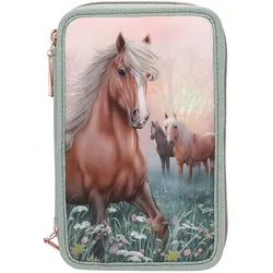 Depesche 3-Fach Federtasche Miss Melody ROMANTIC FIELDS 11-Grau