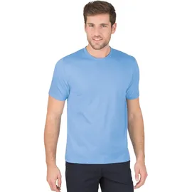 TRIGEMA T-Shirt TRIGEMA "TRIGEMA T-Shirt aus 100% Baumwolle", Herren, Gr. XXL, blau (horizont), 100% Baumwolle, Basic, Shirts T-Shirt