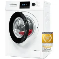 GGV-Exquisit Exquisit Waschmaschine WA58214-340A weiss | 8 kg Fassungsvermögen | Energieeffizienzklasse A | 16 Waschprogramme | Kindersicherung | Startzeitvorwahl