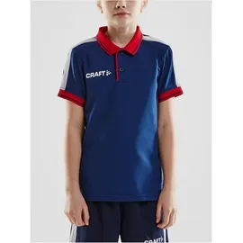Craft Pro Control Poloshirt Kinder 390430 - navy/bright red 146/152