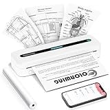 COLORWING Mobiler Drucker, M832 Thermodrucker für A4 Thermopapier, Bluetooth Drucker Klein Kompakt für iPhone und Android, Portable Printer, Thermal Printer, Inkless Printer - Weiß