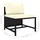 vidaXL 4-Sitzer-Gartensofa schwarz 313515