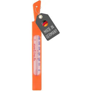 Lantelme Badethermometer 20cm Farbe Orange Temperaturanzeige mit Richtangaben | Badezwinge Analog Bade Thermometer für Baby und Kind | Wassertemperaturanzeige in Badewanne Badewasser (Orange)