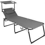 Mojawo - xxl Alu Gartenliege mit Dach L200xB70cm-MMC4400ANSD-var1