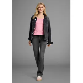 H.I.S. Funktionsshirt H.I.S, Damen, Gr. 36/38, bunt (anthrazit, rosa), Obermaterial: 87% Polyester, 13% Elasthan, figurumspielend hüftlang, Shirts Funktionsshirt, ärmellos, figurfreundlicher Schnitt, ideal für Sport und Wandern