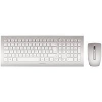 Wireless Tastatur US Set weiß/silber