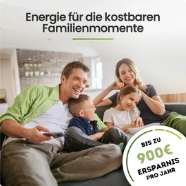 myvoltaics Balkonkraftwerk 2000+ Watt + Anker Solarbank 2 Pro Speicher (3,2 kWh) Wechselrichter integriert